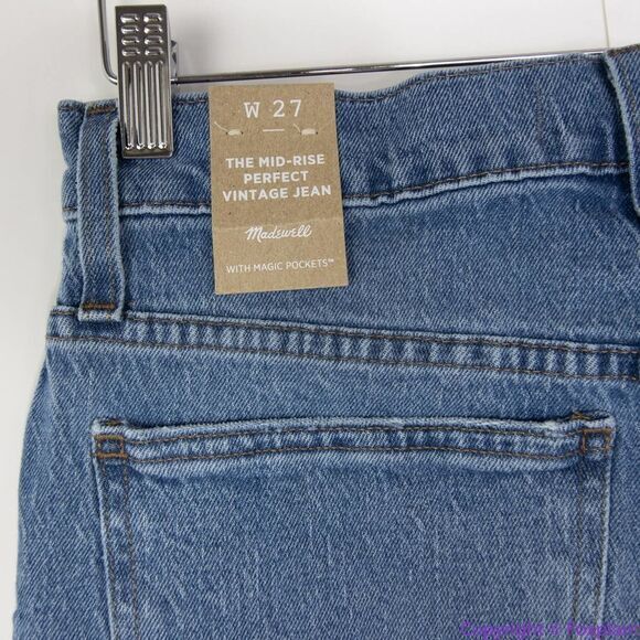 NEW Madewell The Mid-Rise Perfect Vintage‎ Jean in Enmore Wash, 27 - Picture 9 of 16